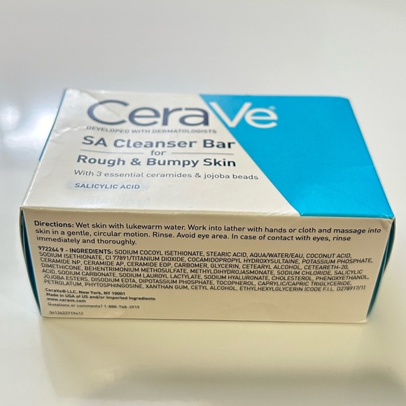 NWT CeraVe SA Cleanser Bar Salicylic Acid for Rough & Bumpy Skin 4.5oz - Picture 4 of 4